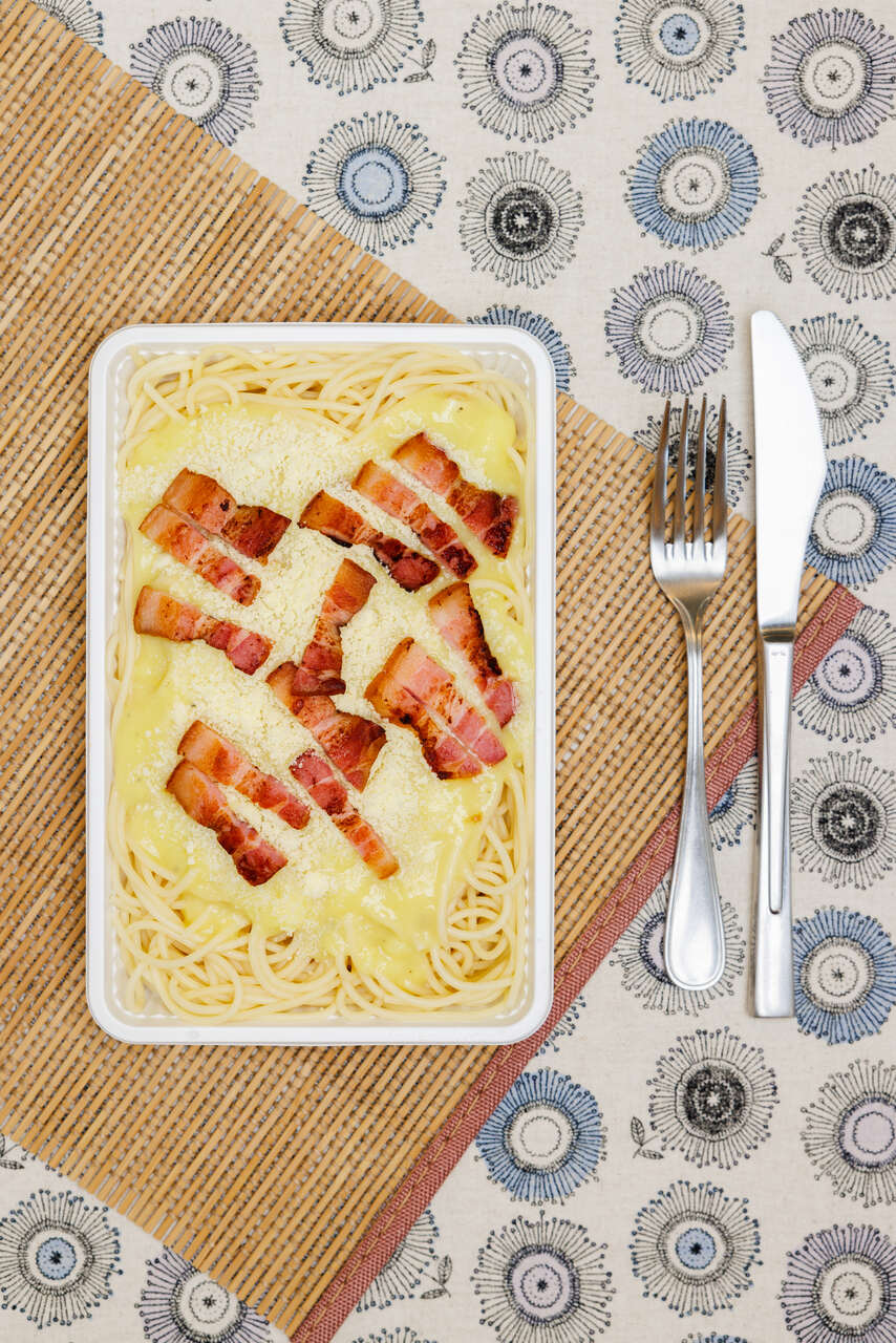 SPAGHETTI CARBONARA DUPLO <hr>(700 grs)